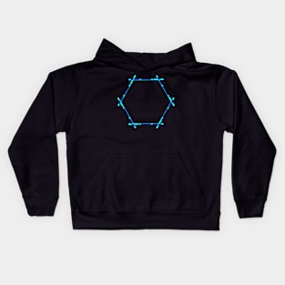 Modern geometric hexagon design Kids Hoodie